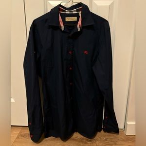 Burberry Men’s dress shirt in Navy Blue